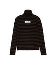 Maison Margie Striped Brown Turtleneck
