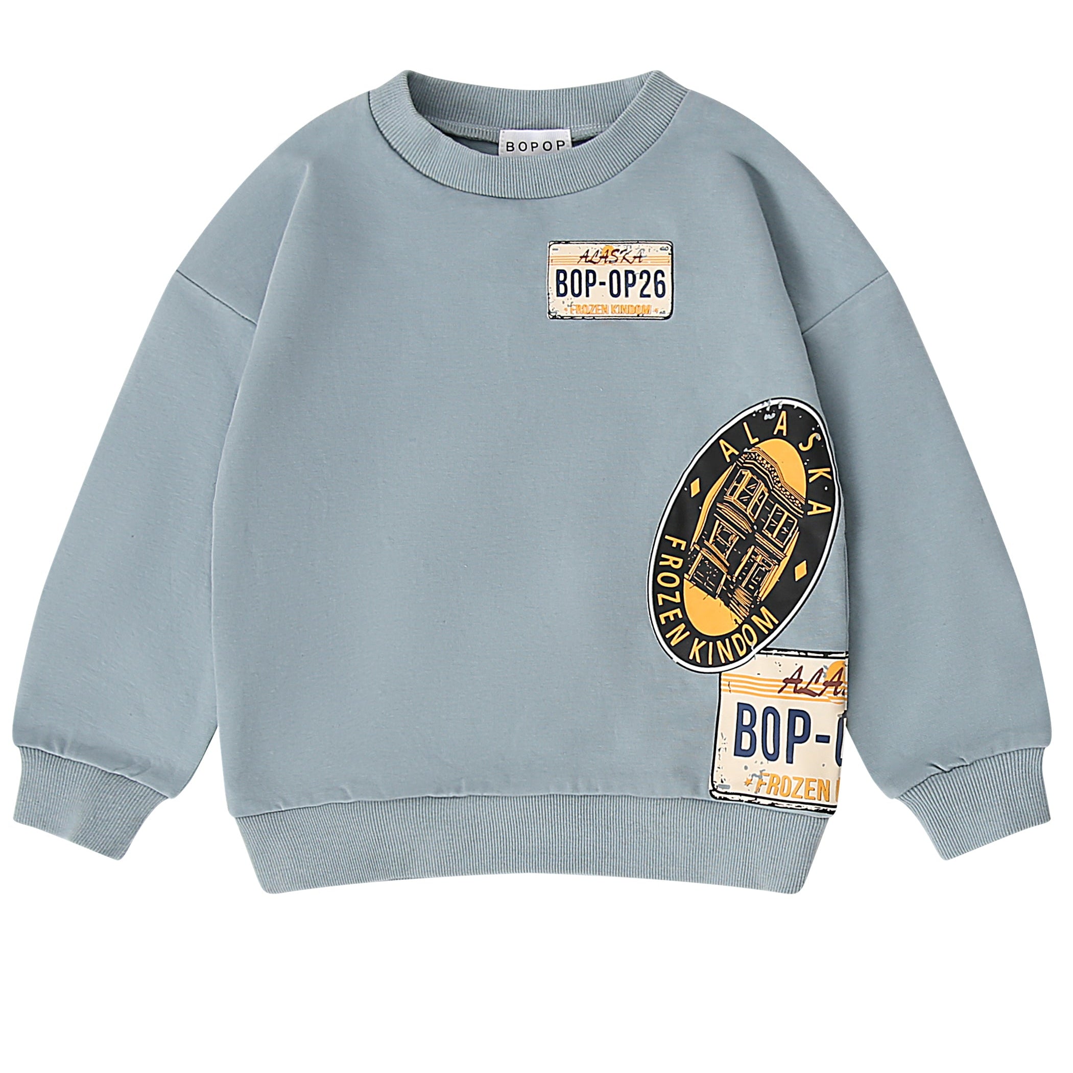 Bopop Light Blue License Sweatshirt