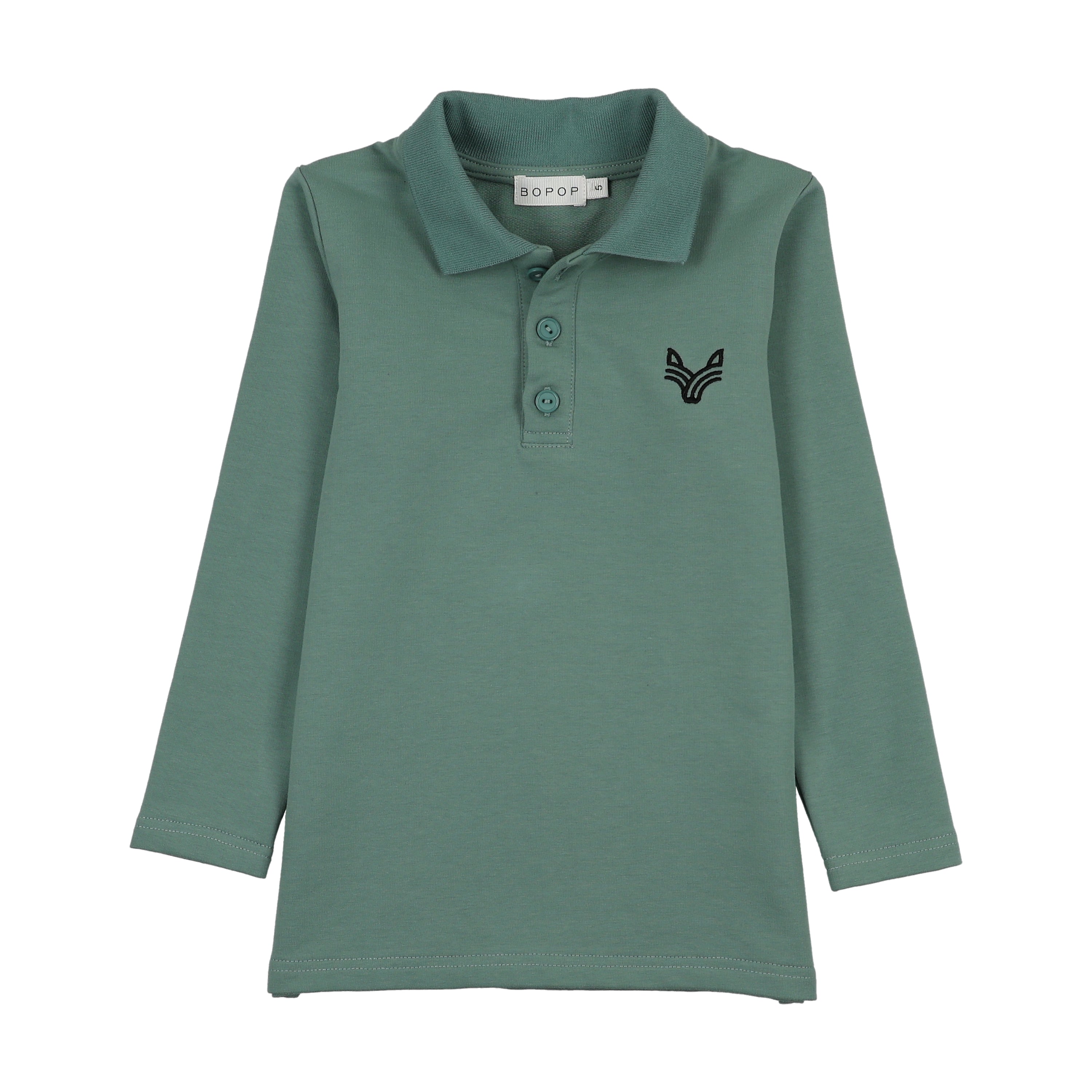 Bopop Light Blue License Long Sleeve Polo