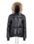 Manteau Black Teen Ruched Puffer