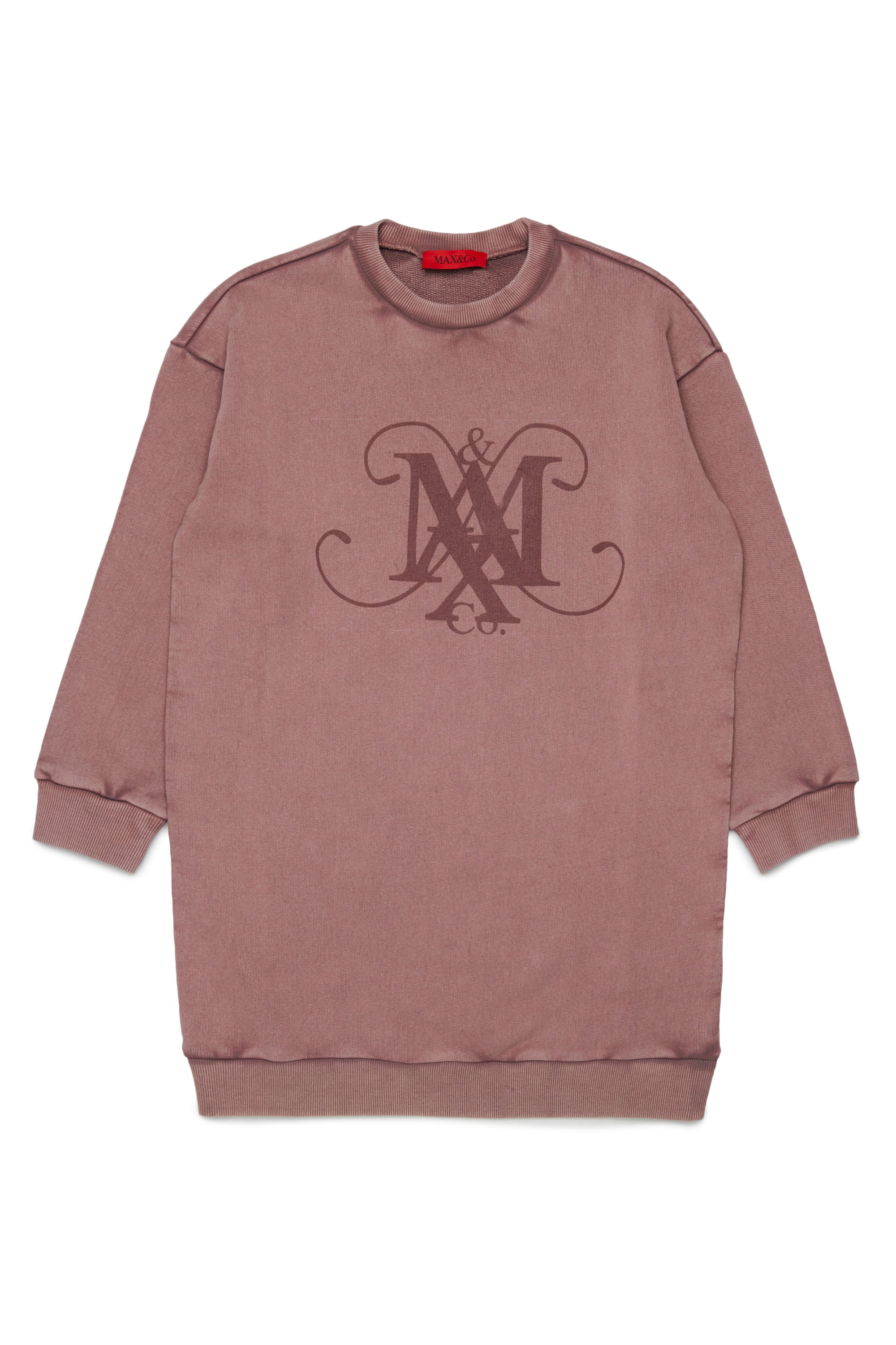 Max And Co Mauve Logo Sweat Dress