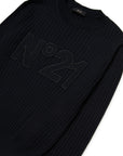 No21 Black Rib Knit Sweater