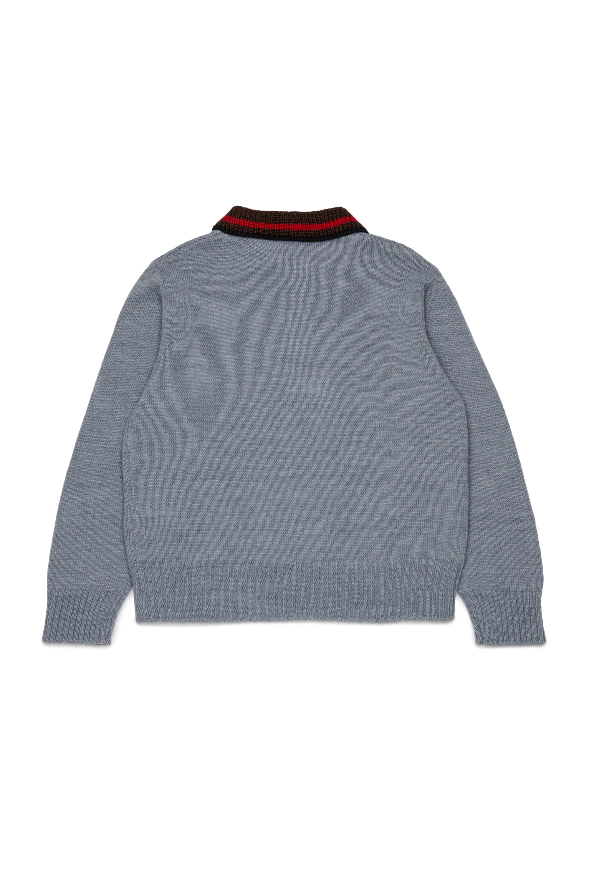 No21 Grey Contrast Collar Polo