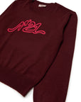No21 Maroon Red Logo Knit Sweater