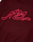 No21 Maroon Red Logo Knit Sweater