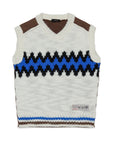 No21 Off White Chevron Pattern Knit Vest