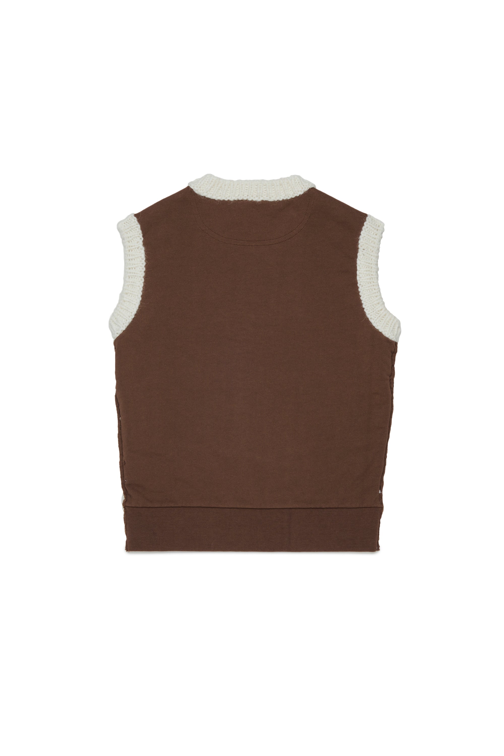 No21 Off White Chevron Pattern Knit Vest