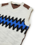 No21 Off White Chevron Pattern Knit Vest