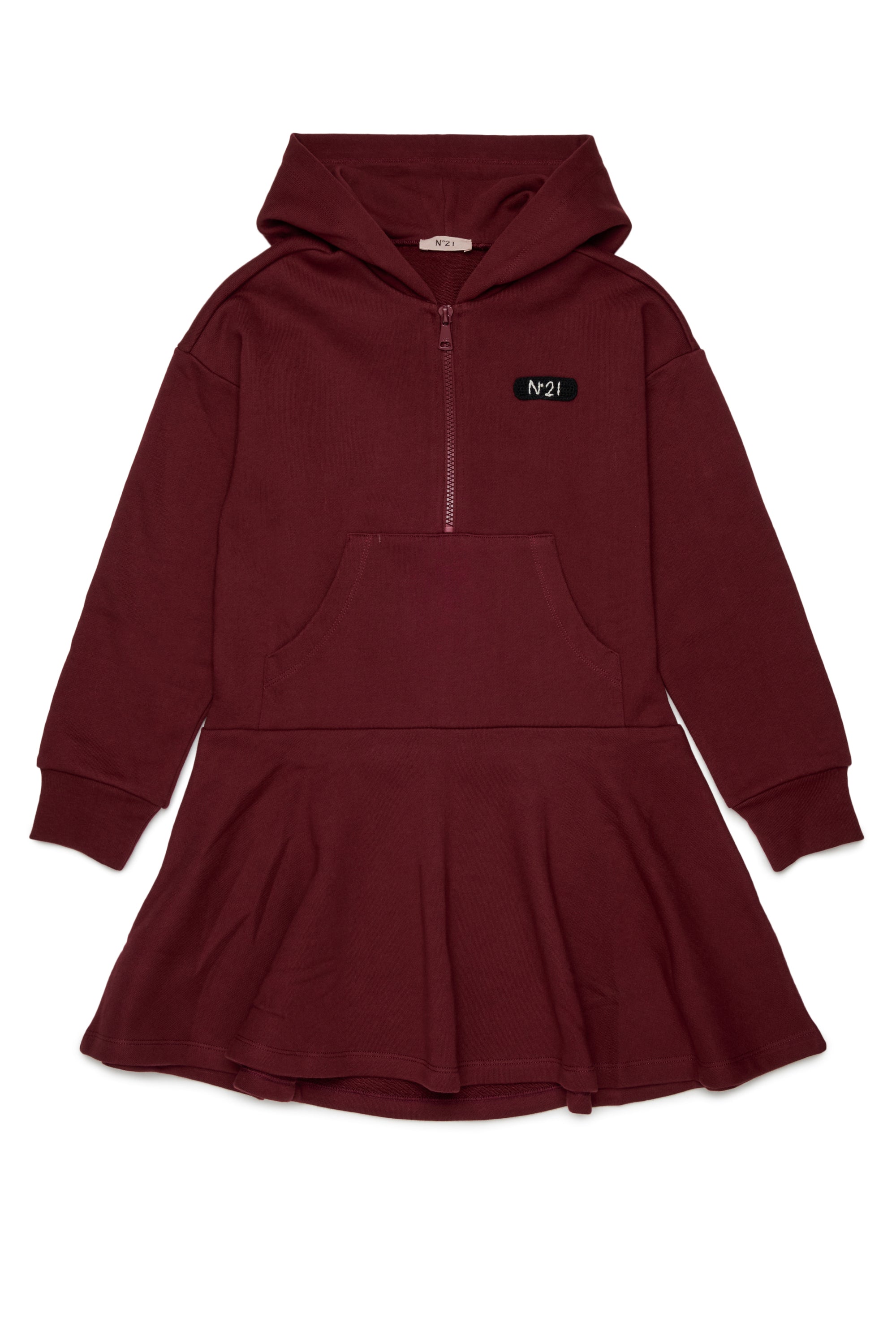 No21 Maroon Half Zip Sweat Dress