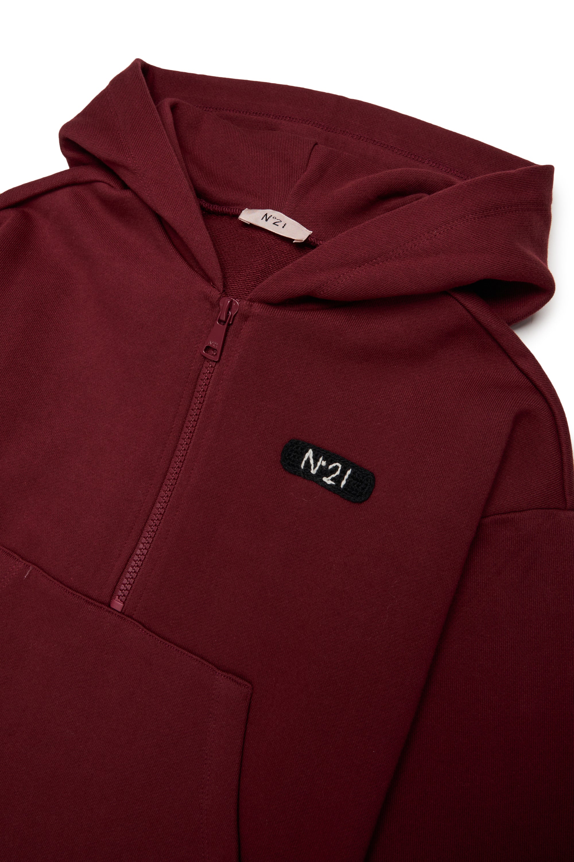 No21 Maroon Half Zip Sweat Dress