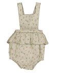 Noma Tan Vine Embroidery Romper