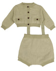 Noma Light Sage Pique Texture Baby Set