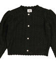 Noma Green Black Chunky Cropped Cardigan