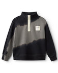 Nununu Black Tie Dye Half Zip Sweatshirt