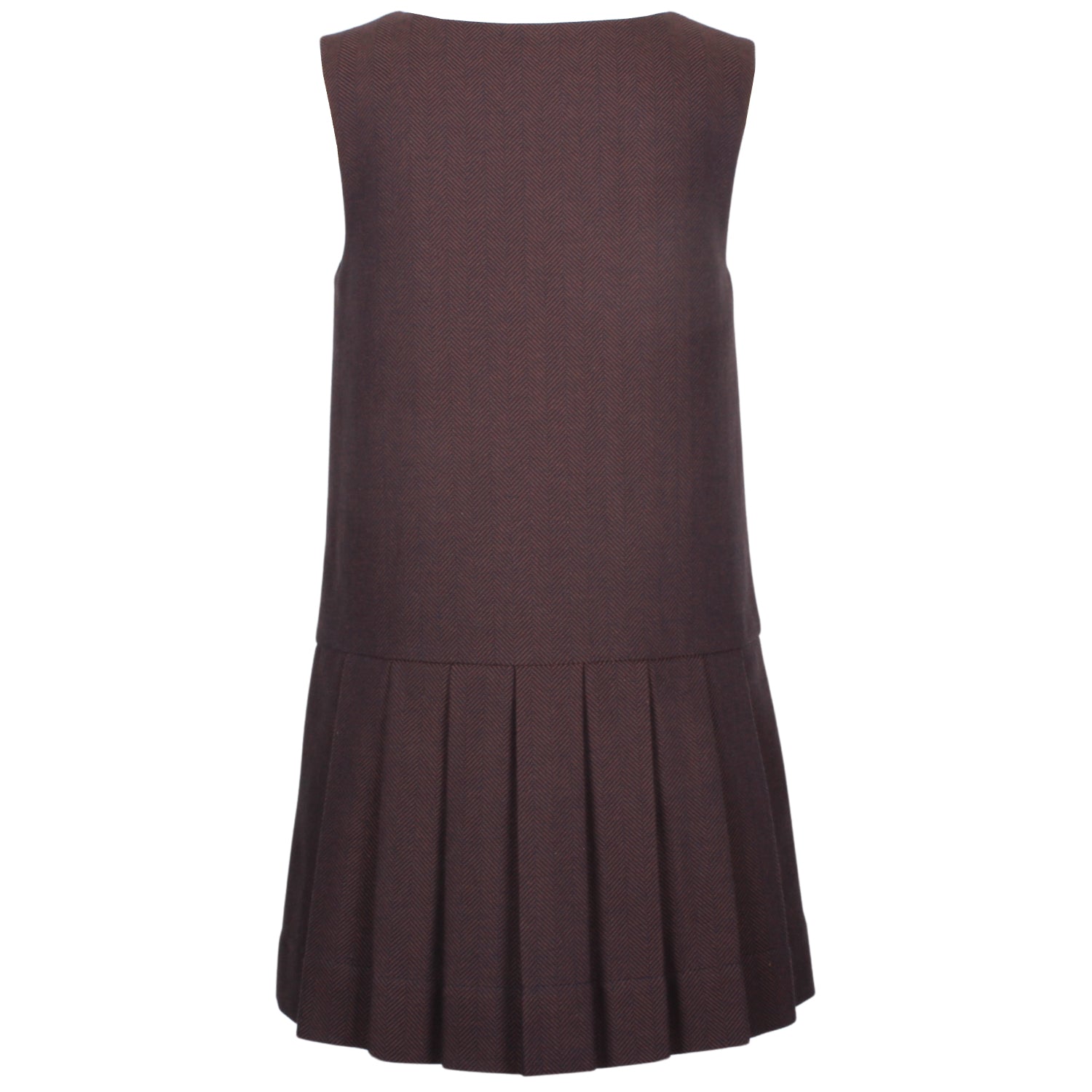 Jessie And James Brown Herringbone Nelly Pinafore Dress