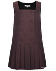 Jessie And James Brown Herringbone Nelly Pinafore Dress