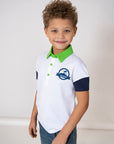 Kix White\Green\Navy Short Sleeve Polo