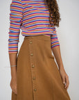 Kix Teen Multicolor Striped Rib Tee