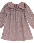 Mini P Burgundy Velvet Rick Rack Dress