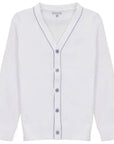 Mann Light Blue Flat Collar Shirt With Cardigan