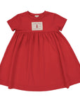 Lil Legs Red Short Sleeve Patch Dress