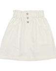 Lil Legs White Denim Paperbag Skirt