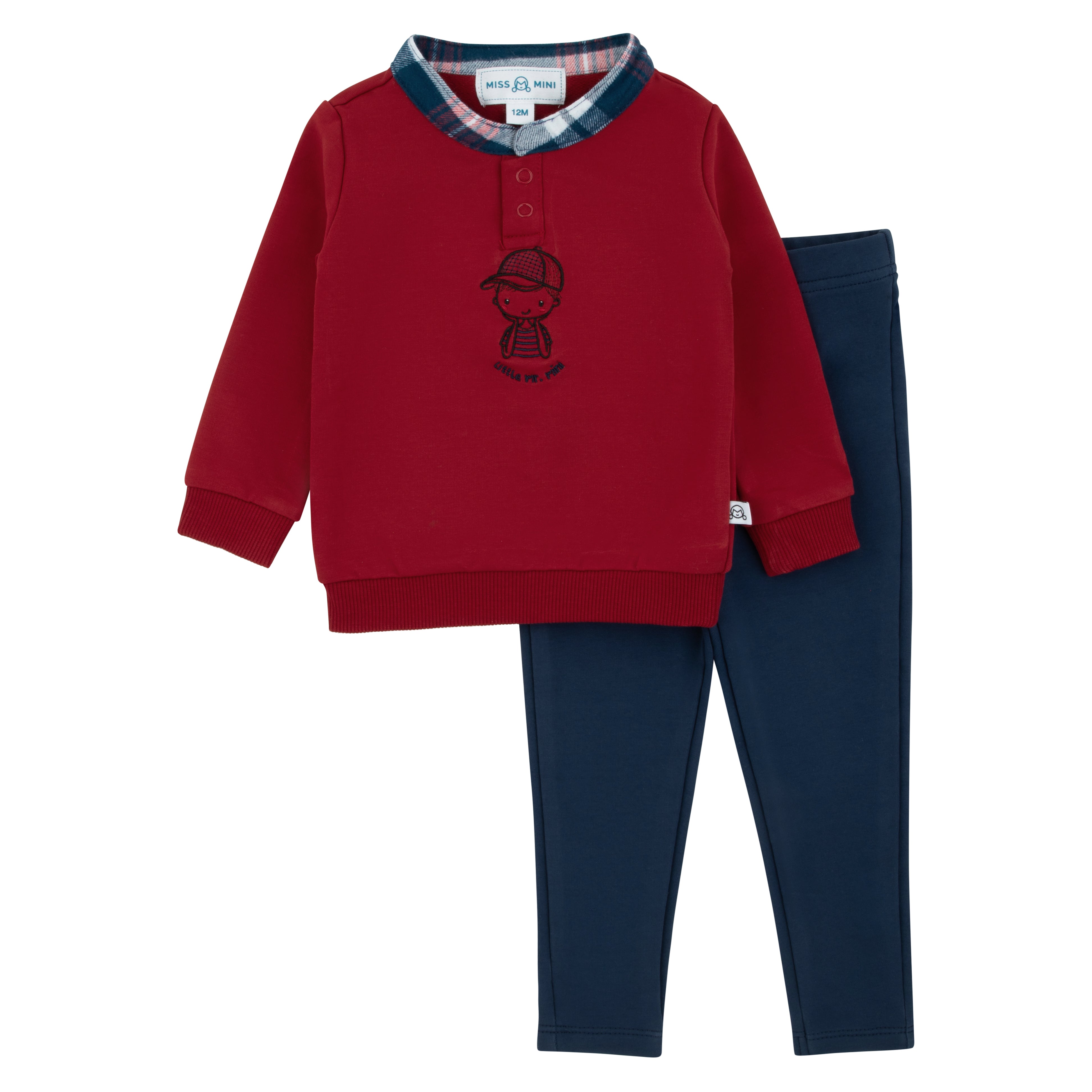 Miss Mini Boy Plaid Pals Toddler Set