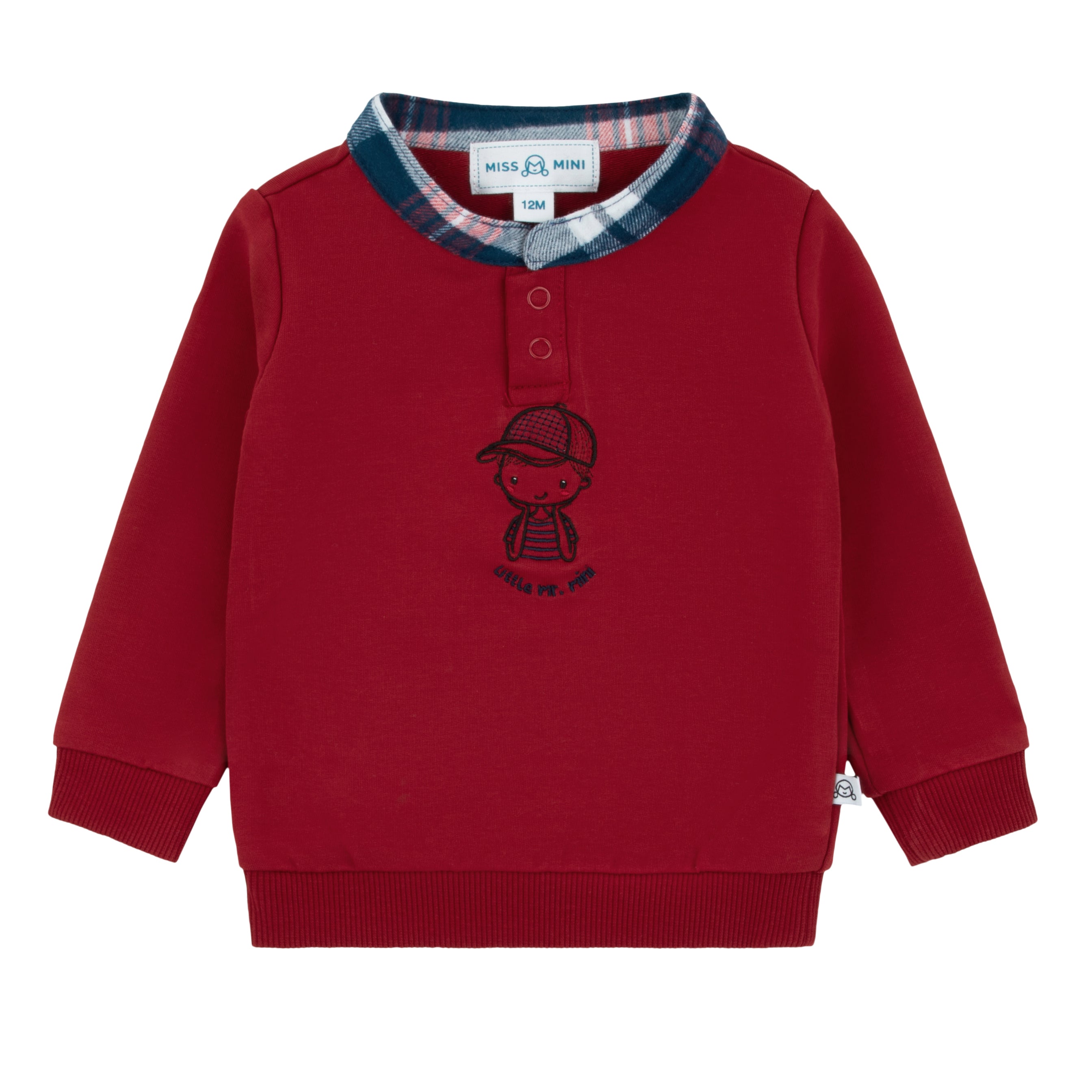 Miss Mini Boy Plaid Pals Toddler Top