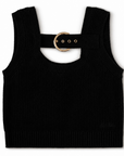 La Nina Black Buckle Vest & Midi Skirt