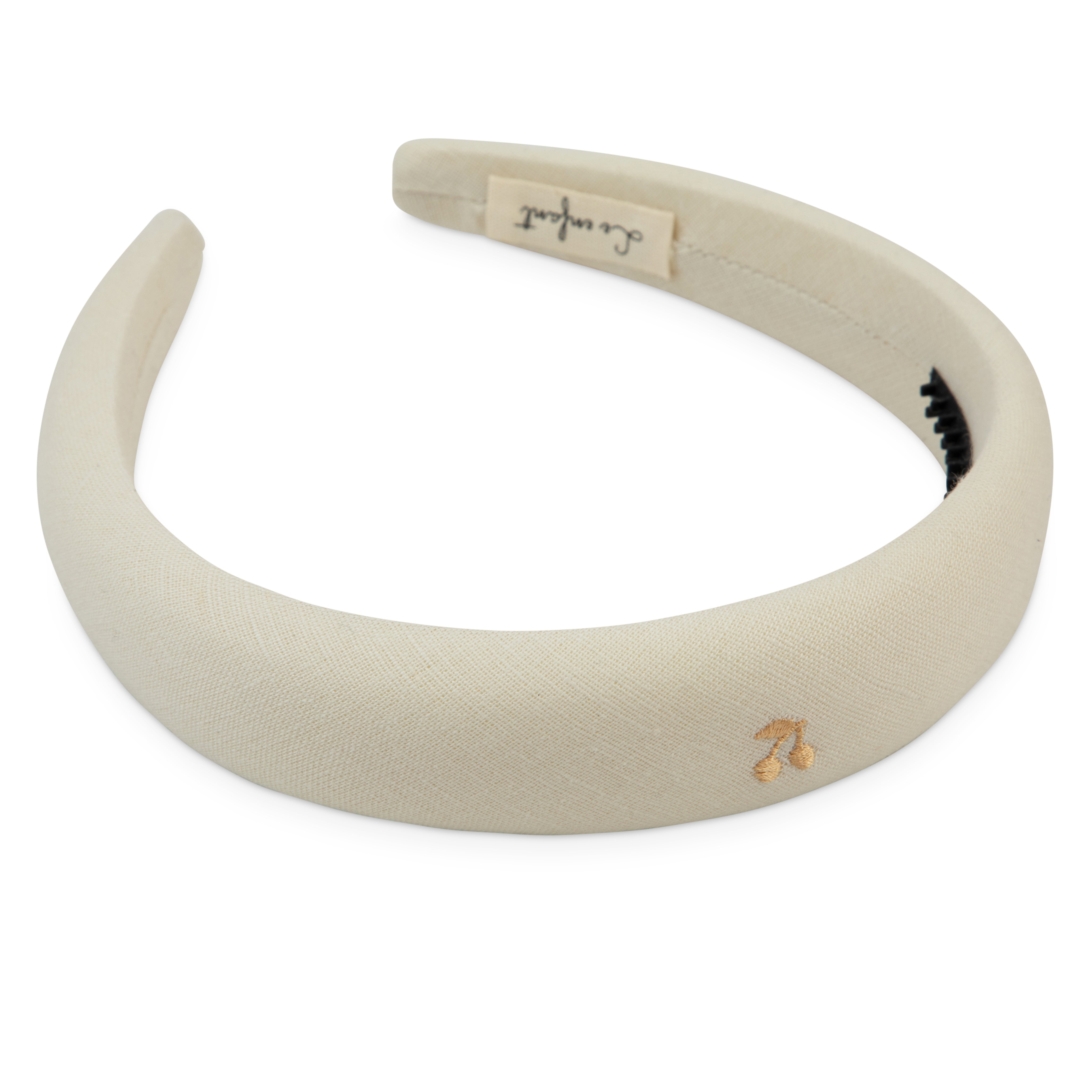 Le Enfant Gold Cherry Embroidered Headband