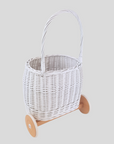 Handmade Wooden Wicker Pully Carriage