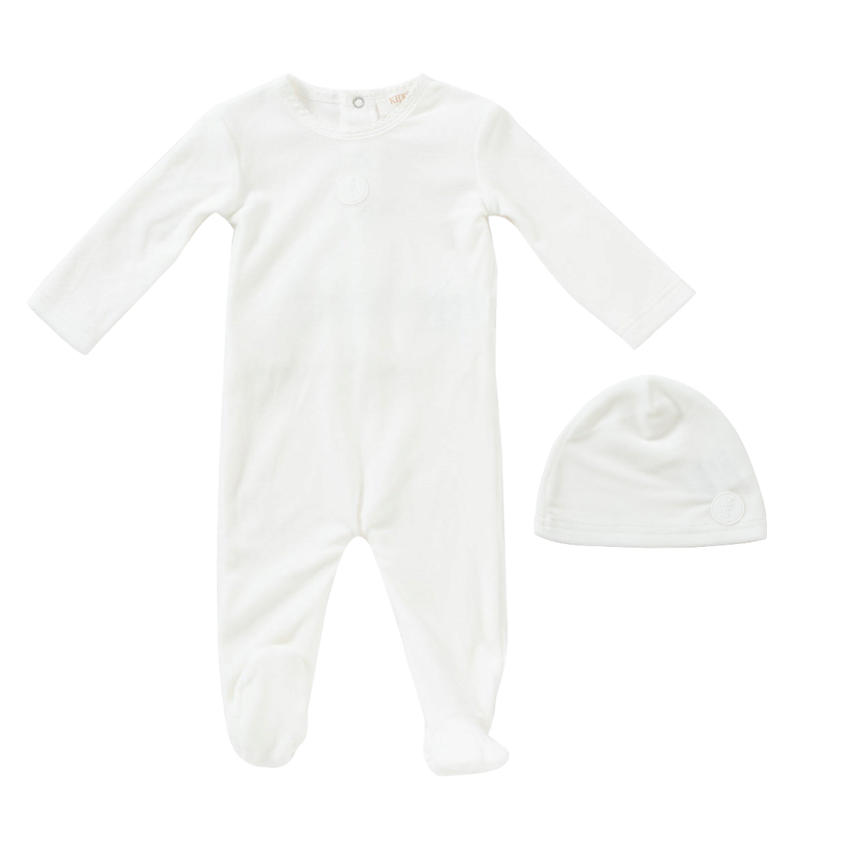 Kipp Leaf Motif Footie + Hat