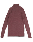 Hev And Bloom Raspberry Striped Ribbed Turtleneck