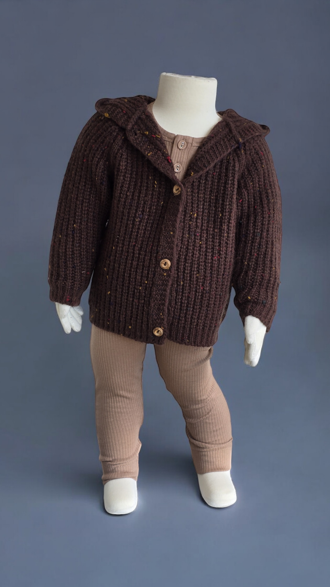 Buho Brownie Botonato Cardigan