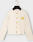 Escada Snow White Logo Cardigan