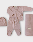 Li + Me Pale Pink Kimono Knit Set