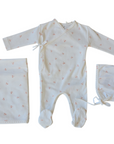 Bebe Organic Nala Pink Cherry Rib Footie Set