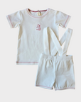 Bonjoy Ivory Red Lemonade Suspender Set