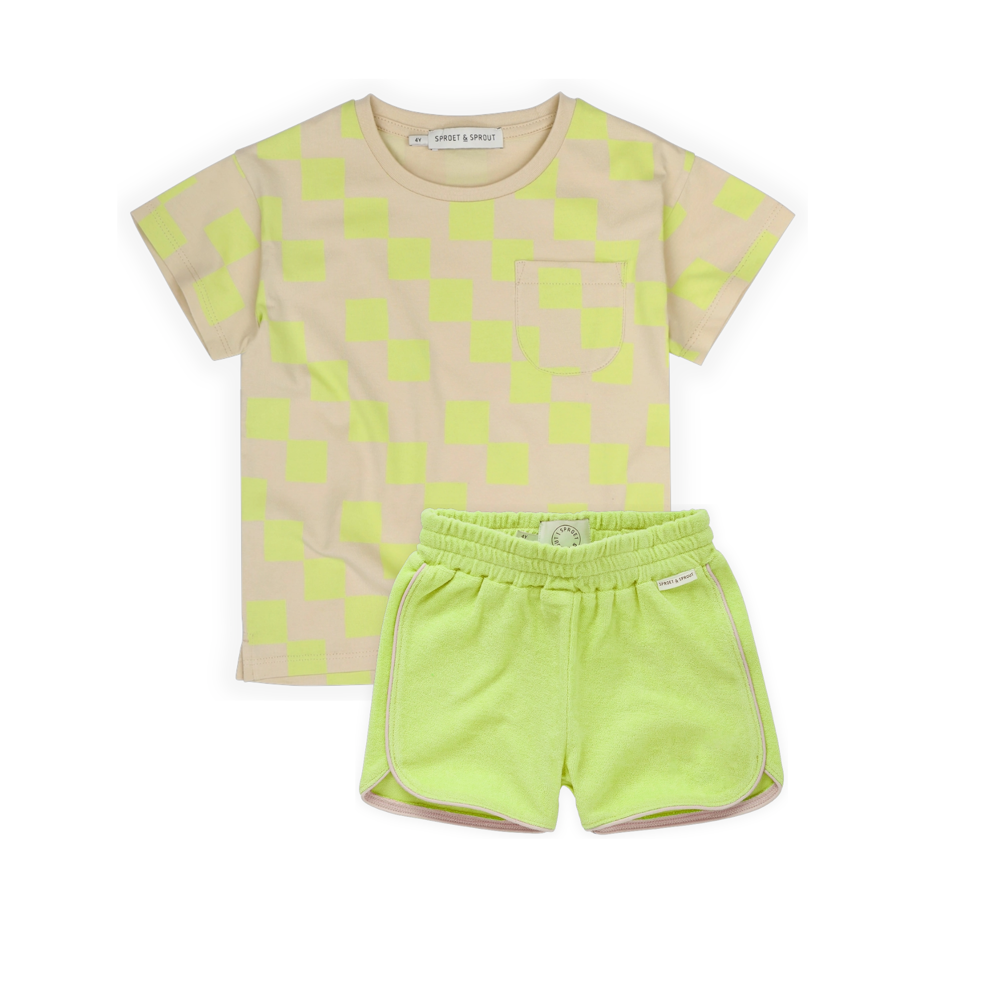 Sproet And Sprout Blocks Print Pocket T-Shirt Set