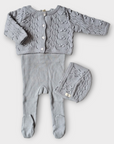 Lilette Pointelle Emblem Cardigan Set