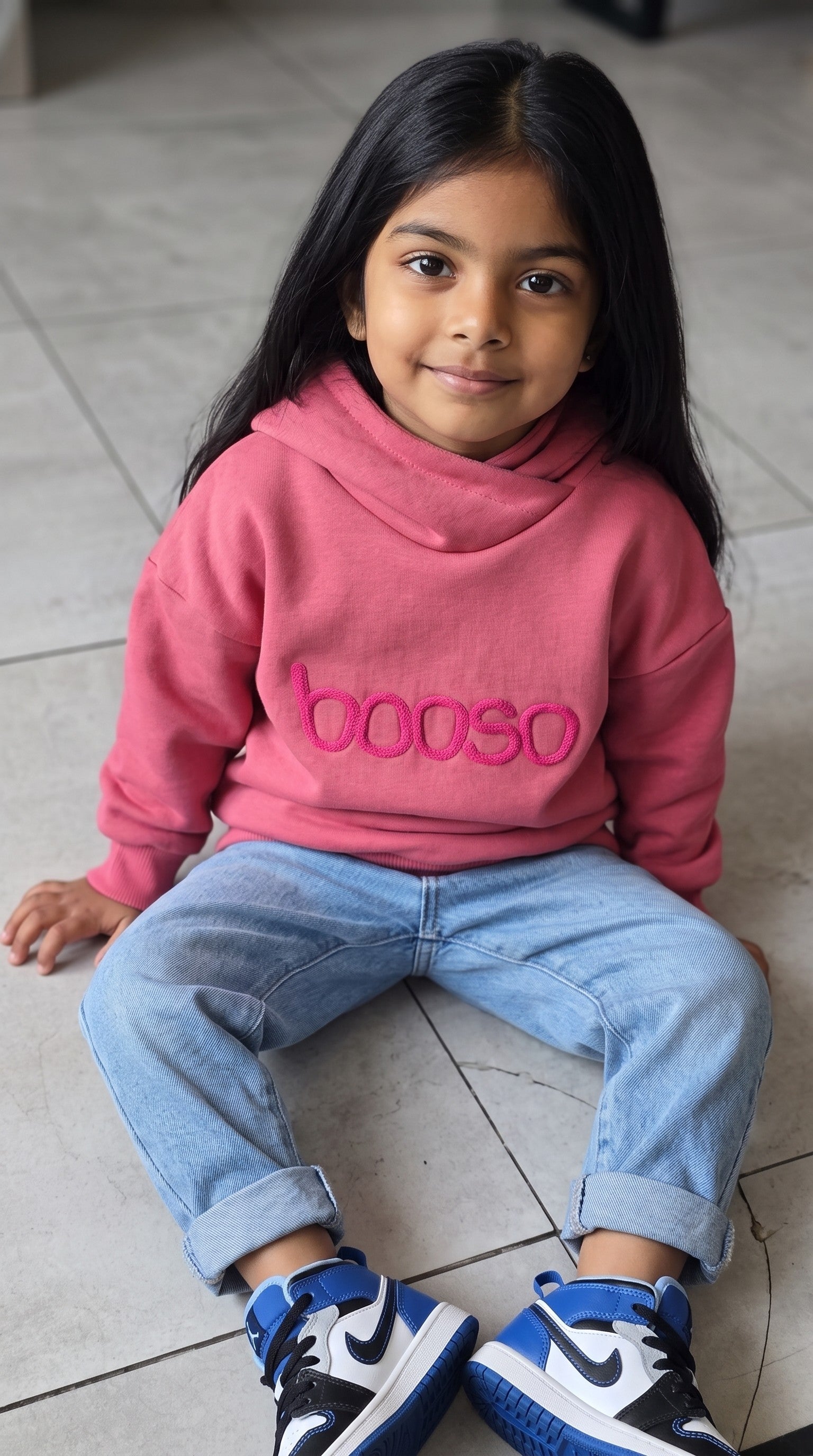 Booso Pink Hoodie Sweatshirt