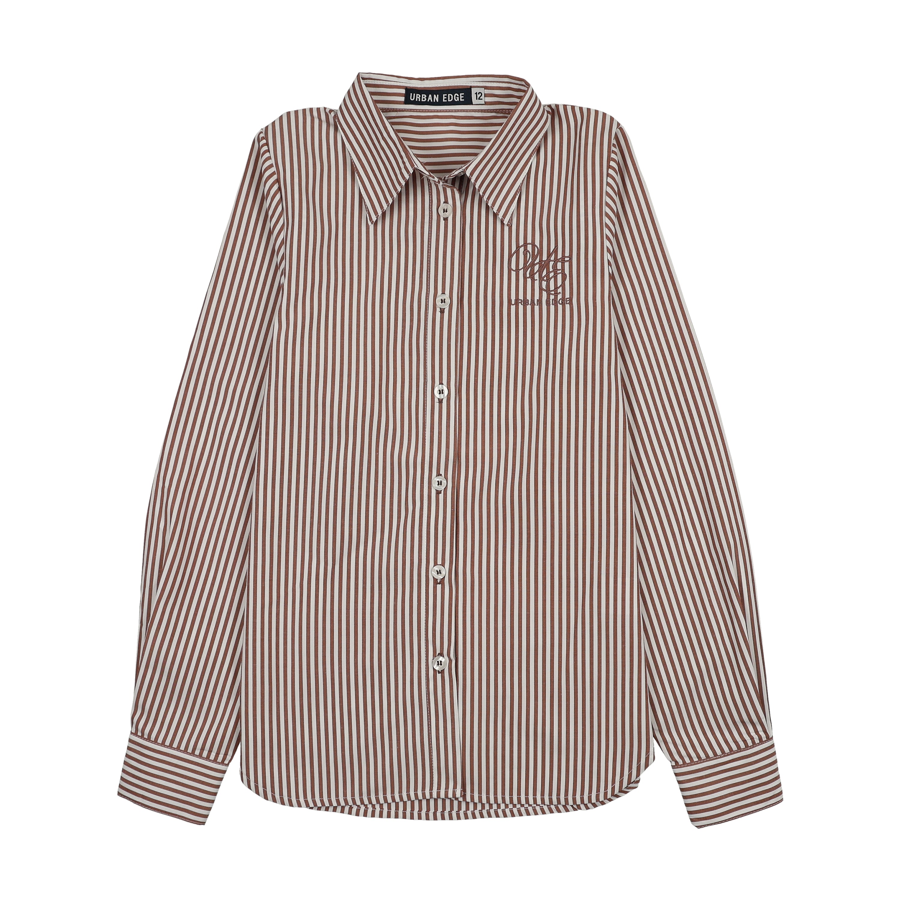 Urban Edge Brown Pinstripe Shirt