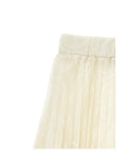 Alberta Ferretti Cream Pleated Skirt