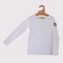 Retrokid White Riley Rubber Logo Long Sleeve Tee