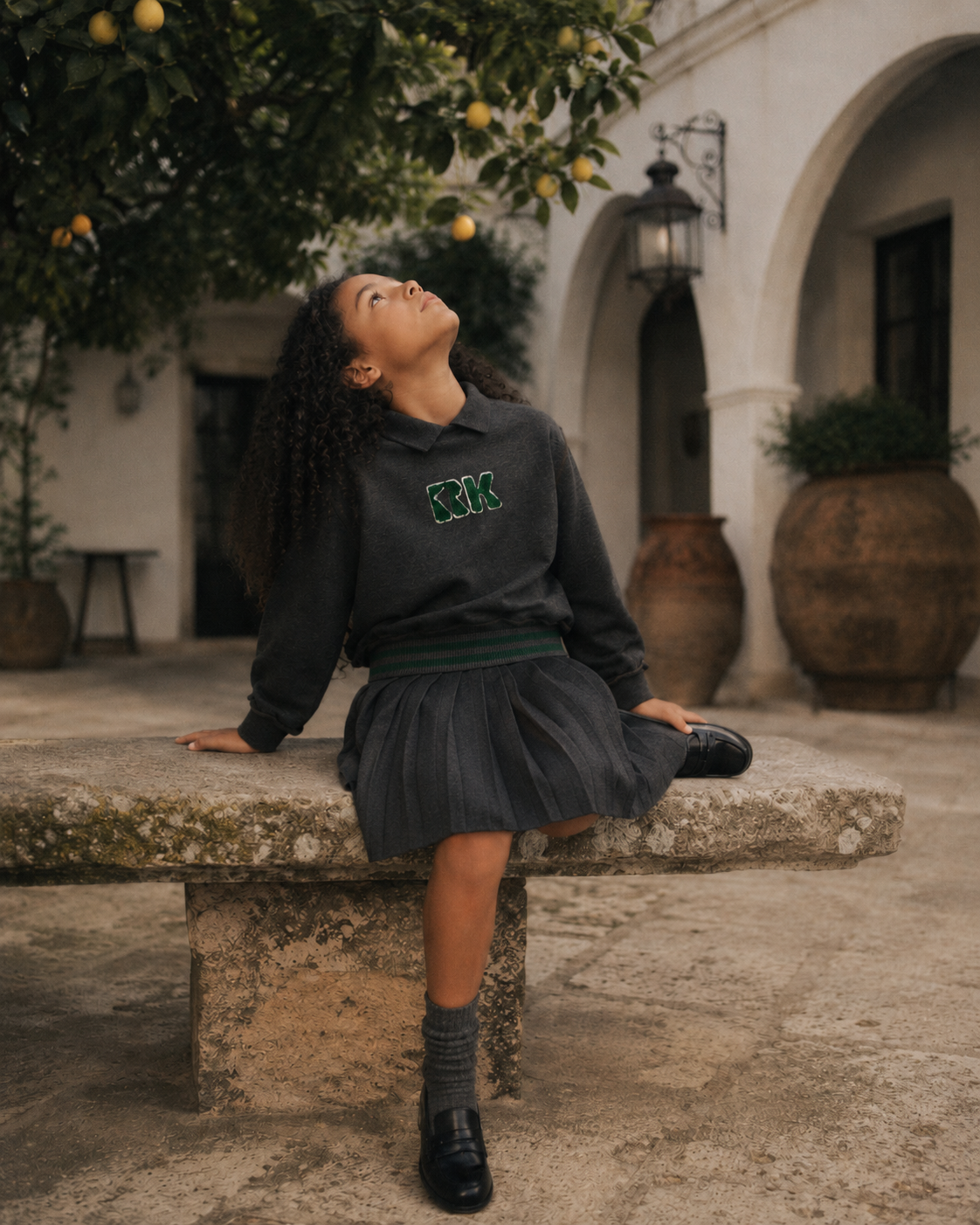 RetroKid Rowan Grey Collar Sweatshirt