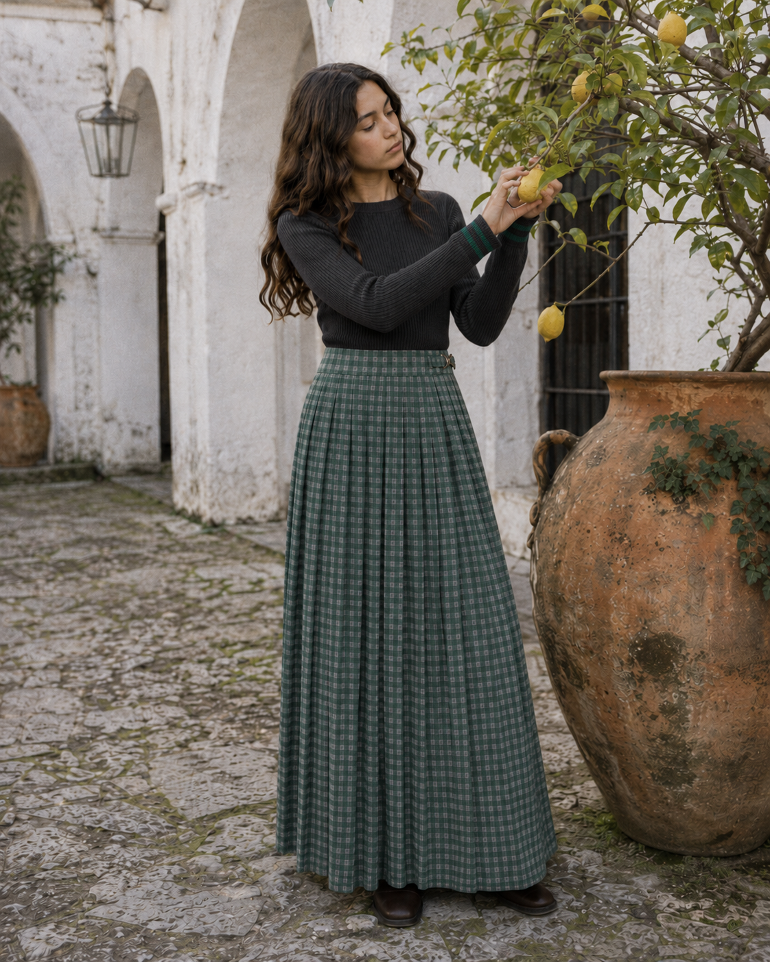 RetroKid Rowan Gingham Maxi Wrap Skirt