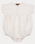 Orange Dimanche Off White Linen Boy Romper