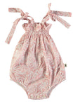 Petit Indi Leaves Pink Romper
