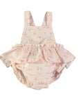 Petit Indi Pink Bunny Checked Romper