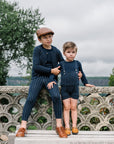 Sweet Threads Navy Stripe Orian Romper